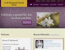 Tablet Screenshot of cookrichmondfuneralhome.com